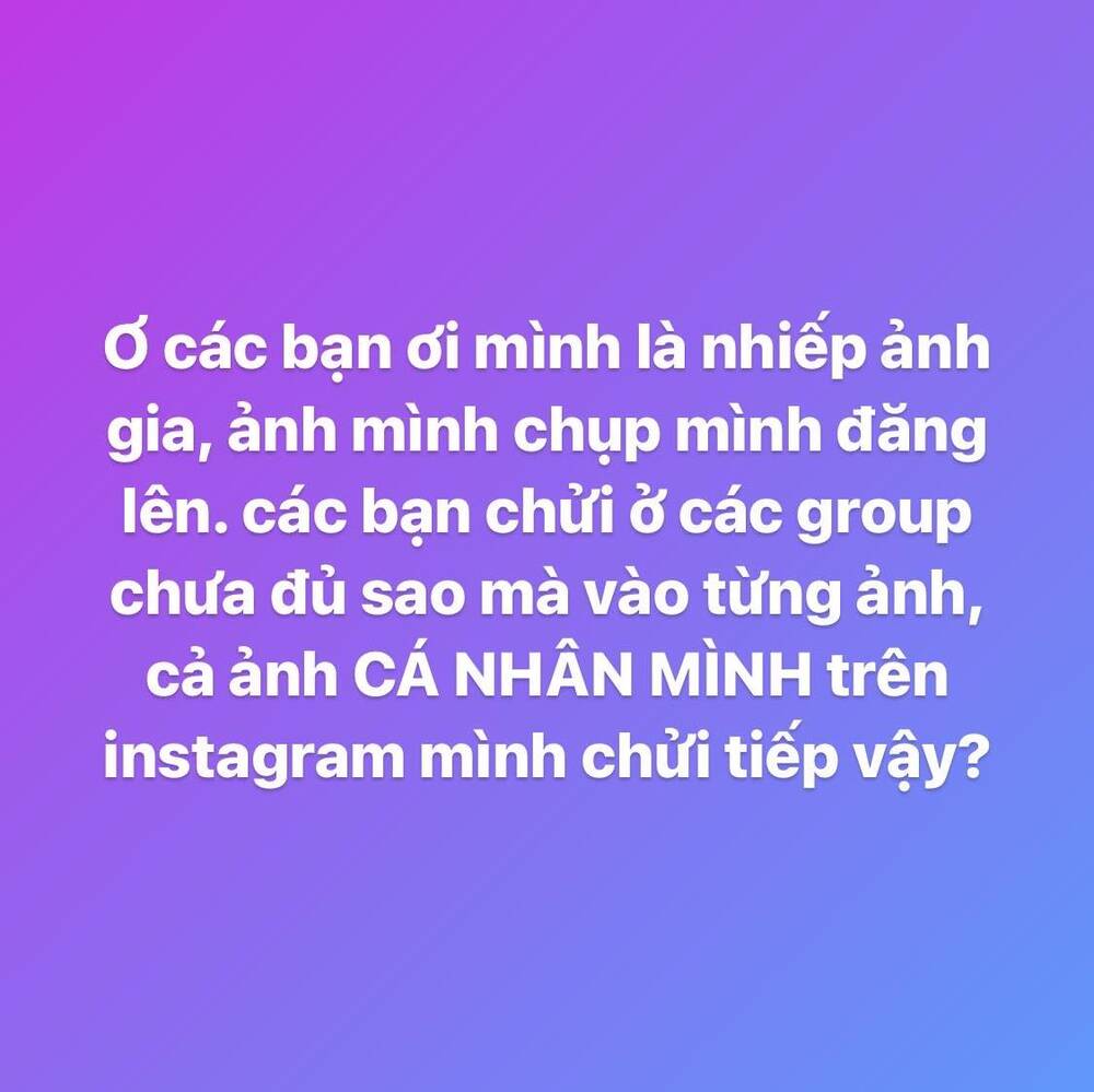 Sau khi chia sẻ dòng trạng thái trên MXH, nhiếp ảnh gia nhận được loạt tin nhắn tấn công đả kích.