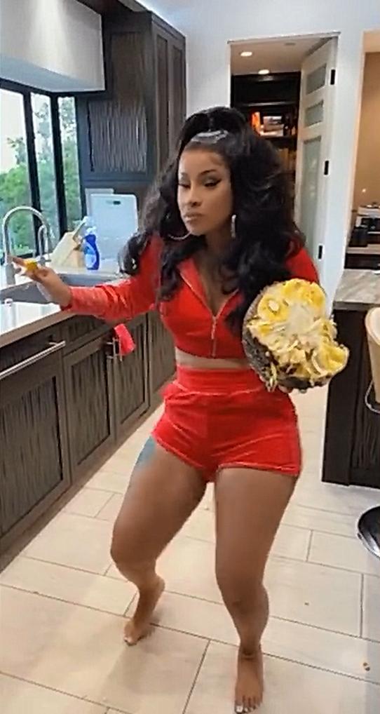 Comedian Cardi B and her jackfruit style couldn't be more physical!  2