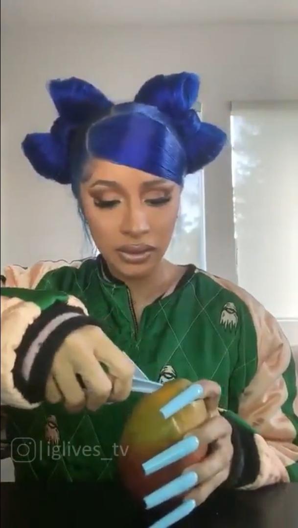 Comedian Cardi B and her jackfruit style couldn't be more physical!  3