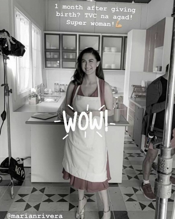 'The most beautiful beauty in the Philippines' Marian Rivera shows off photos of her first day at work after giving birth, but the special details in the photos make every mother sympathize.