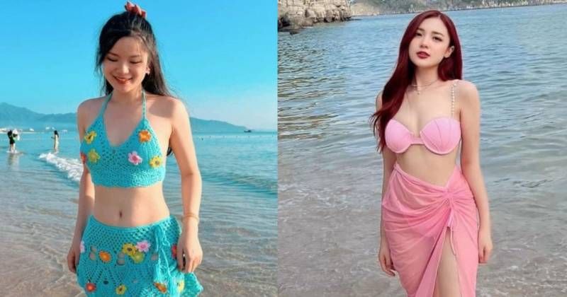 View -             Hai nữ MC VTV chiều cao hạn chế, cứ diện bikini là 'gây sốt'    