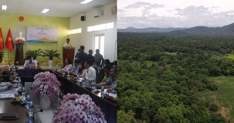 View -             Bình Thuận họp báo trả lời vì sao phải lấy hơn 600 ha rừng làm hồ Ka Pét?    