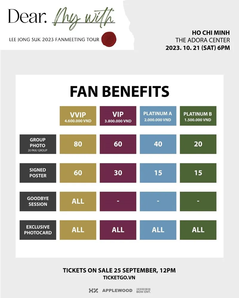View -             Bất ngờ với giá vé concert Westlife, fanmeeting Lee Jong Suk tại Việt Nam    