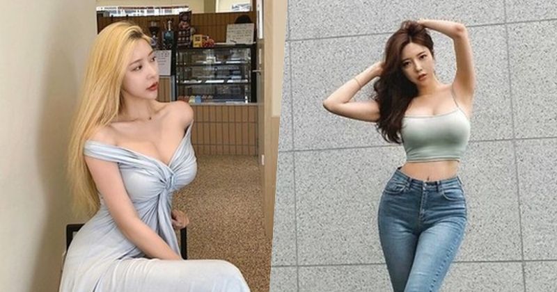 View -             'Hot girl ngực khủng' Hàn Quốc mặc váy siêu ngắn trong phòng gym    