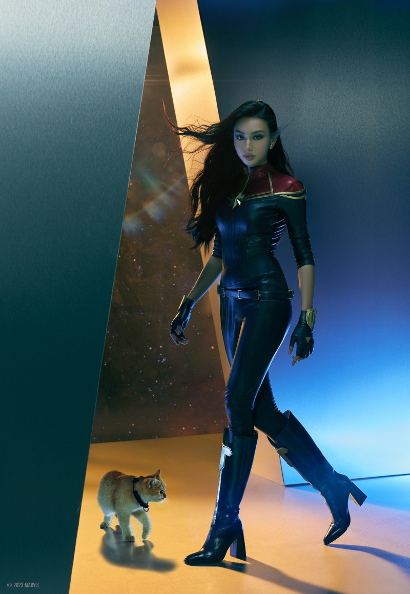 View -             Hoa hậu Thùy Tiên hóa thân Captain Marvel, lấy cảm hứng từ phần phim mới 'The Marvels'    