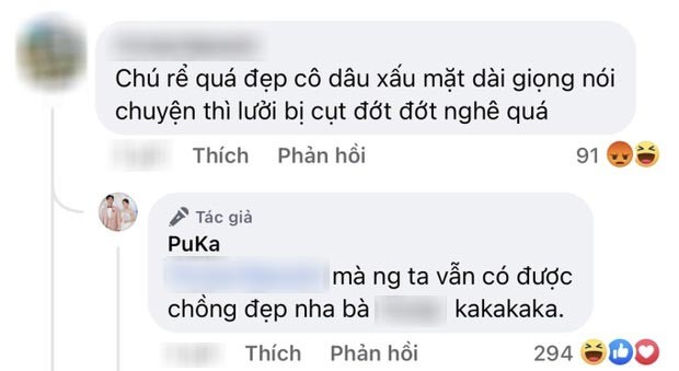 View -             Bị chê xấu hơn chồng Gin Tuấn Kiệt, cô dâu Puka không ngại đáp trả    