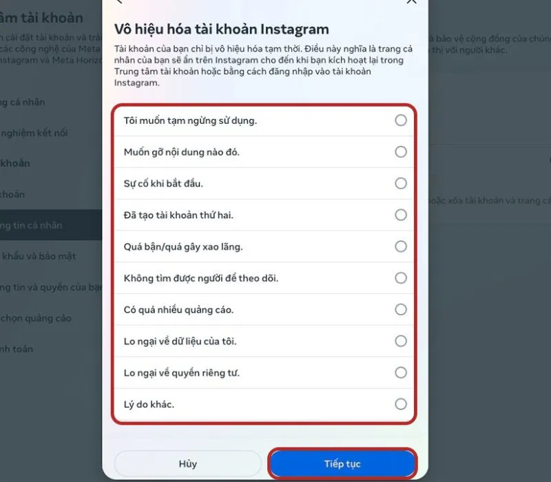 Cách khóa tài khoản Instagram, vô hiệu hóa trên điện thoại và máy tính