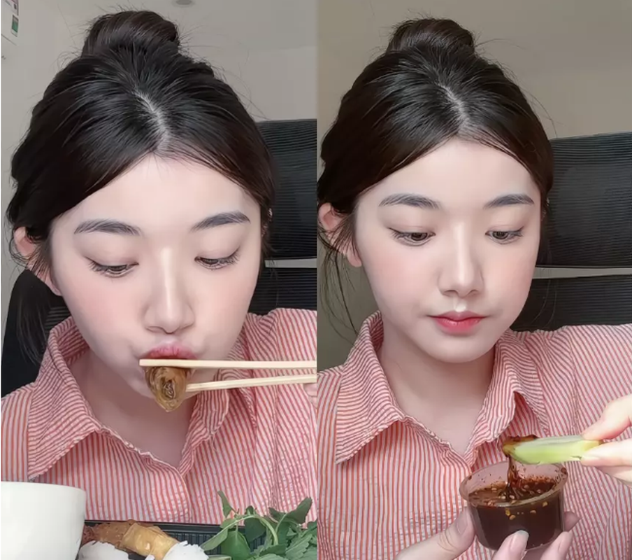 View -             'Hot girl mukbang' Nghệ An chỉ ngồi ăn cũng hút hàng triệu lượt xem    