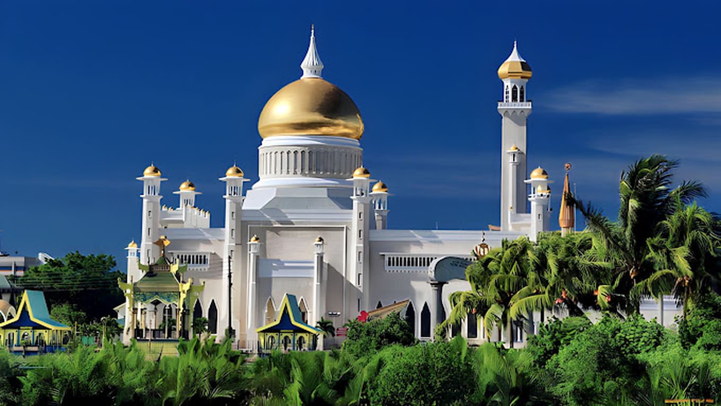 Choáng ngợp 'cung điện vàng ròng' xa hoa của Hoàng gia Brunei