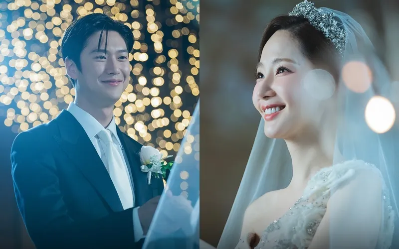             'Cô Đi Mà Lấy Chồng Tôi' kết thúc với rating kỷ lục, Park Min Young hóa cô dâu xinh đẹp bên cạnh Na In Woo    