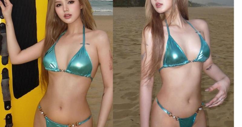             Xoài Non khoe ảnh đi biển, diện bikini đốt mắt netizen    
