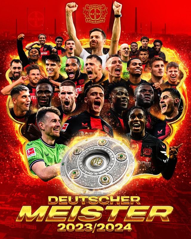             Bayer Leverkusen lần đầu tiên trong lịch sử vô địch Bundesliga    