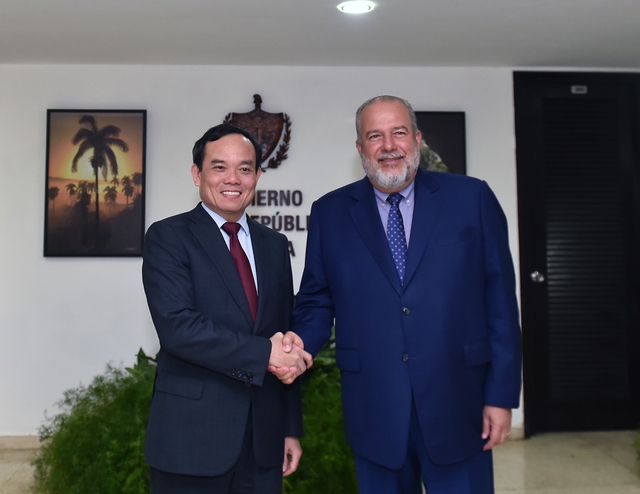 View -             Phó Thủ tướng Trần Lưu Quang hội kiến với Thủ tướng Cuba    