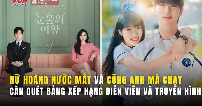             'Nữ Hoàng Nước Mắt', 'Cõng Anh Mà Chạy' càn quét bảng xếp hạng diễn viên và phim truyền hình    