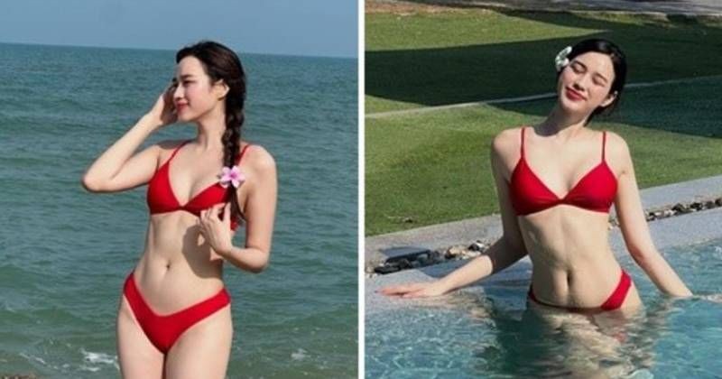             Hoa hậu Đỗ Thị Hà khoe dáng nuột với bikini trên biển Thái Lan    