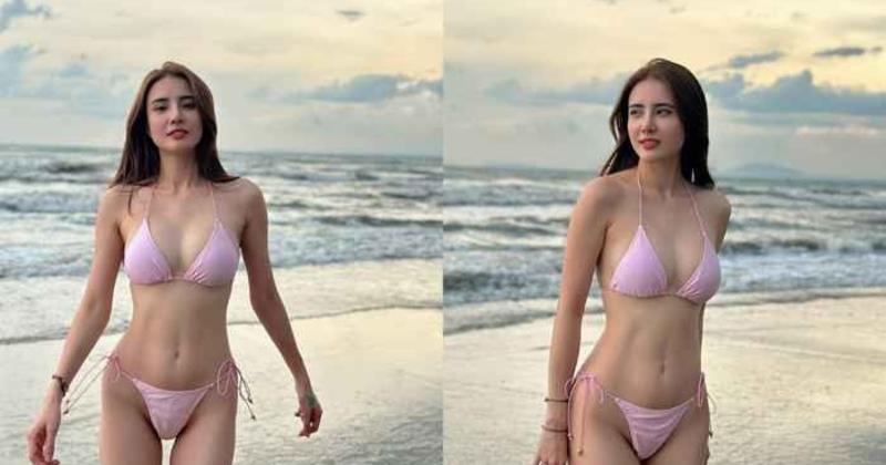 View -             Em gái Công Vinh diện bikini nhỏ xíu lại lần nữa đốt mắt netizen    