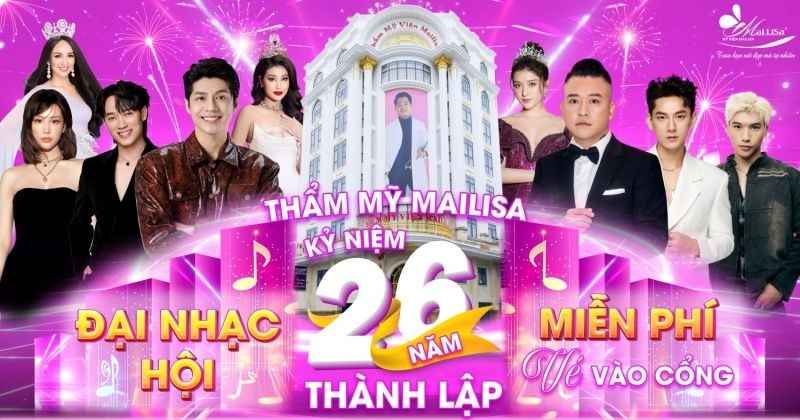 View -             Thẩm mỹ viện Mailisa 'chơi lớn', mời Hiếu Thứ Hai, Trúc Nhân, Noo Phước Thịnh, Tuấn Hưng, Min, Issac.... cùng hàng loạt nghệ sĩ nổi tiếng đến với Đại nhạc hội kỷ niệm 26 năm thành lập    