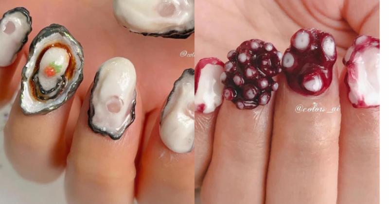 View -             Độc lạ những mẫu nail dành cho 'team mê hải sản, yêu sushi'    