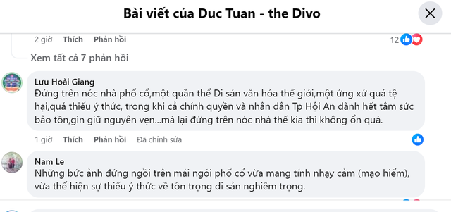             Dân mạng xôn xao hình ảnh ca sĩ Đức Tuấn đứng trên mái nhà ở Hội An    