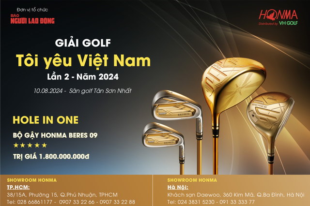             Giải Golf 'Tôi yêu Việt Nam' lần 2-2024: 2 giải thưởng Hole in One gần 5 tỉ đồng    