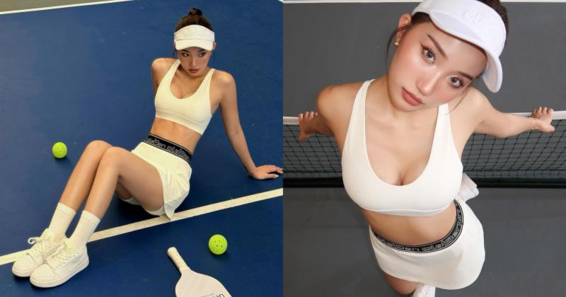 View -             Nhập môn Pickleball, 'hot girl TikTok' Huyền 2k4 khoe dáng khỏe khoắn    