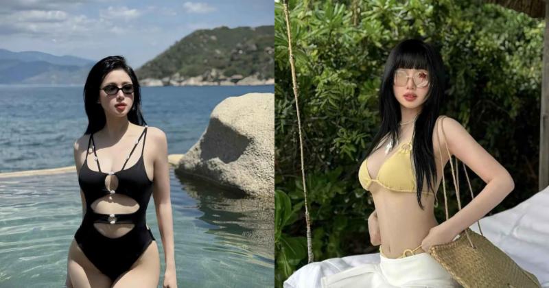             'Phú bà' Tâm Tít diện bikini khoe đôi gò bồng đảo lấp ló    