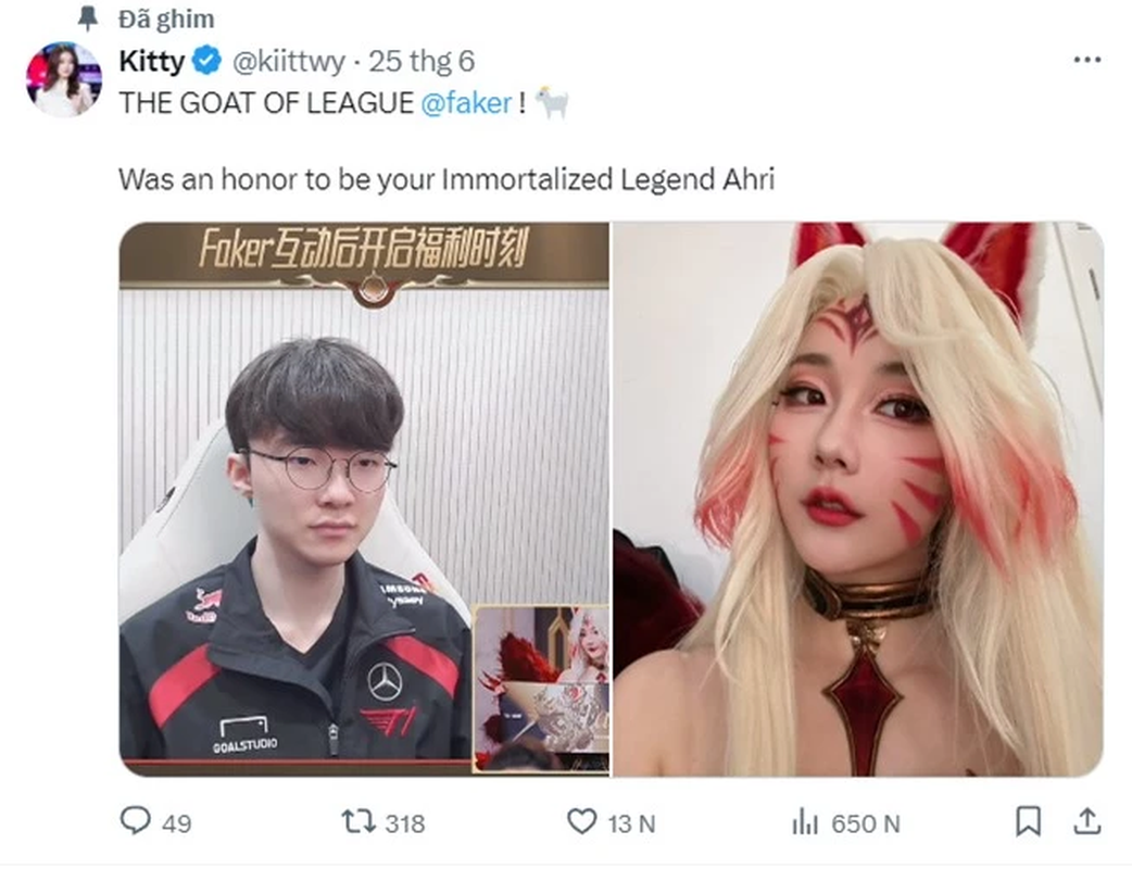 View -             Nữ streamer cosplay Ahri Huyền Thoại Bất Tử của Faker cực gợi cảm    