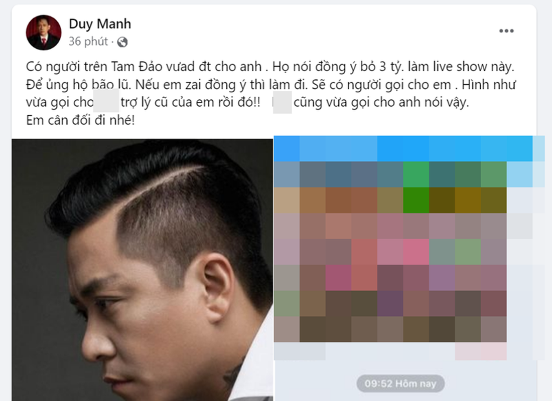 View -             Tuấn Hưng thách Duy Mạnh cùng làm liveshow gây quỹ từ thiện    