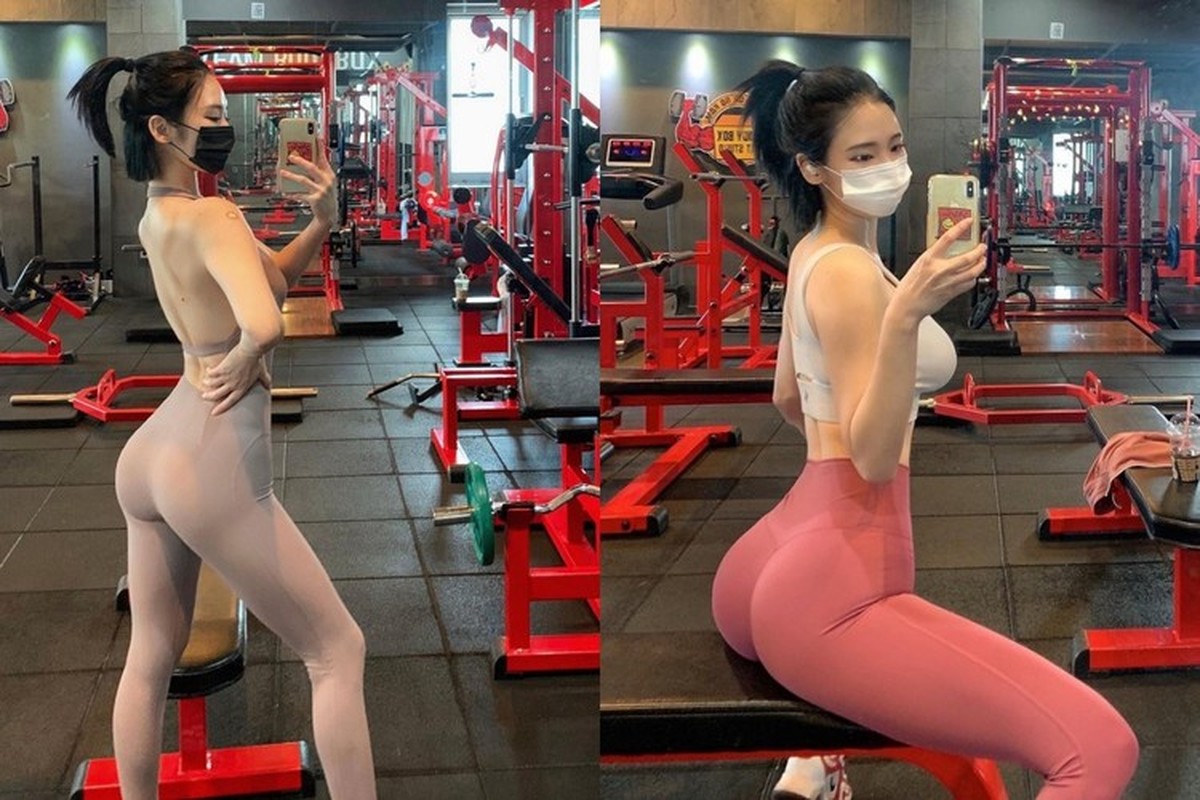             Hot girl phòng gym sở hữu thân hình đồng hồ cát siêu thực    