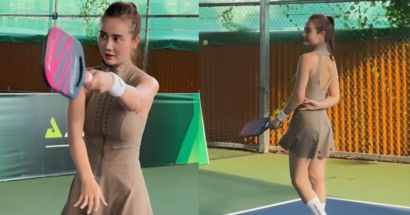             Phong cách phóng khoáng trên sân pickleball giúp cựu hot girl hút ánh nhìn    