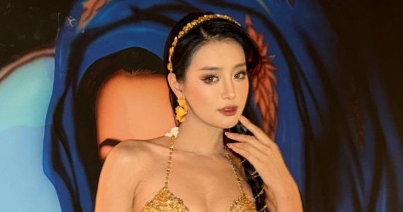             Bùi Khánh Linh diện áo ngực hở bạo ở Miss Intercontinental 2024    